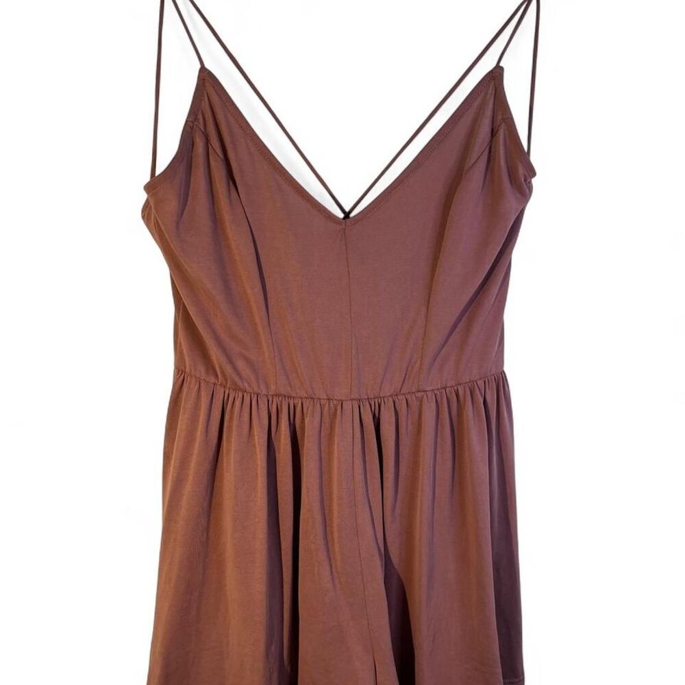 Pacsun Women's Brown and Pink Playsuit-romper